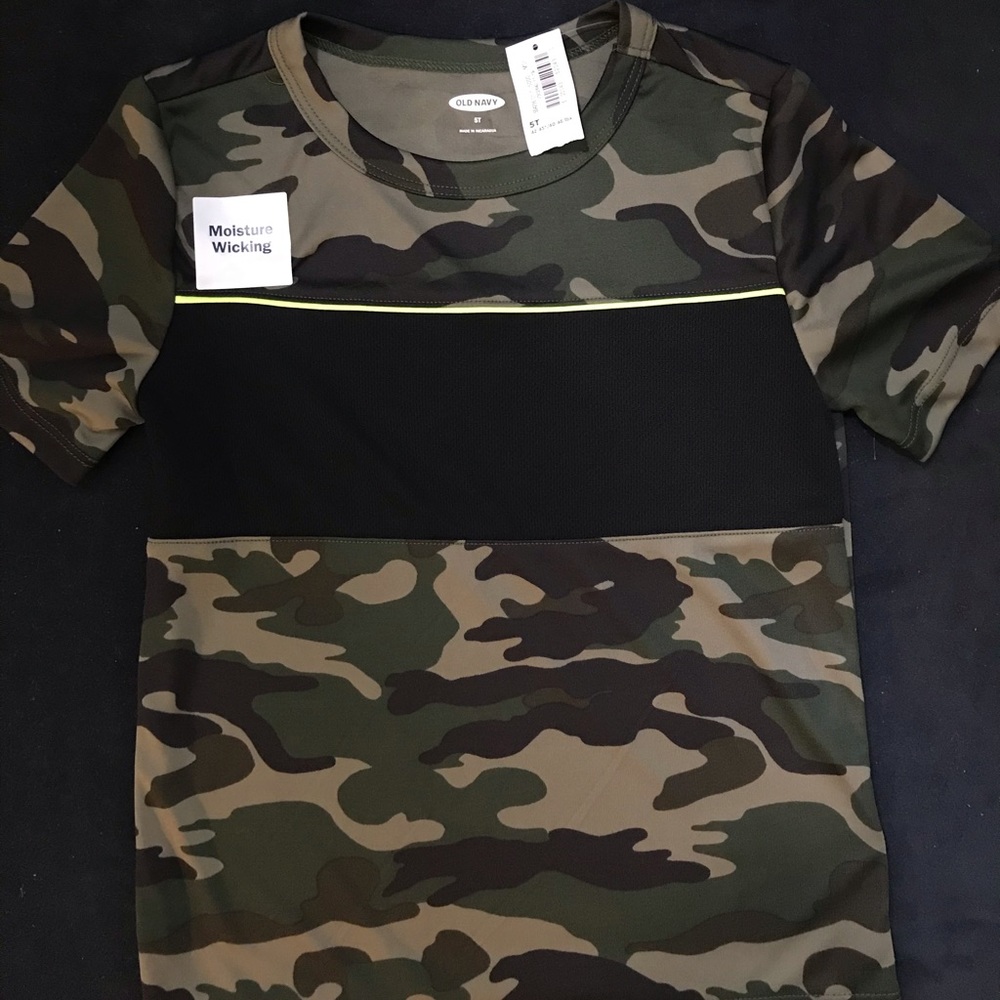 Boys Camo Athletic Shirt NWT